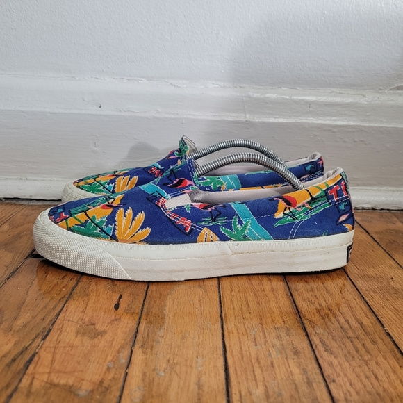 vtg 80/90s Converse All Stars 10US Hawaiian Slip On Sneakers Made in Korea - Picture 2 of 8